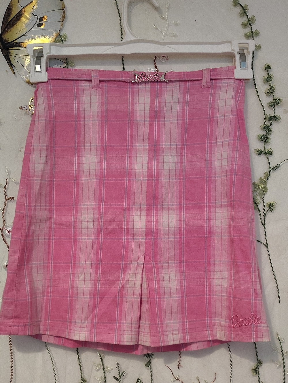 Barbie  Plaid A-Line Mini Skirt Vintage Barbie 2022 Fits Xs-s Women/Kid 10 12